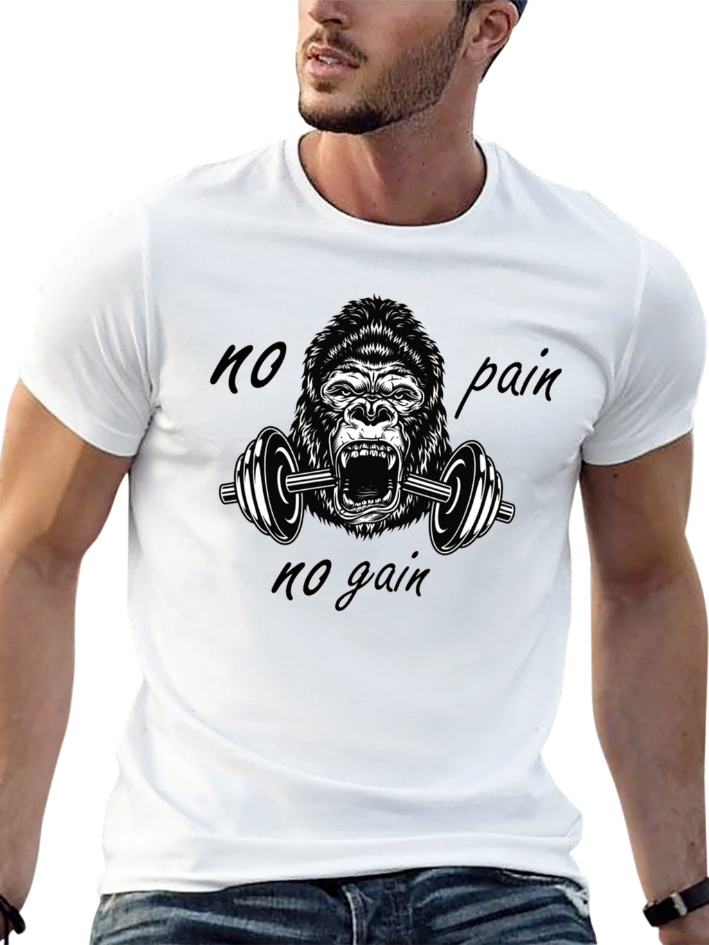 No Pain No Gain Gorilla Gym T-Shirt