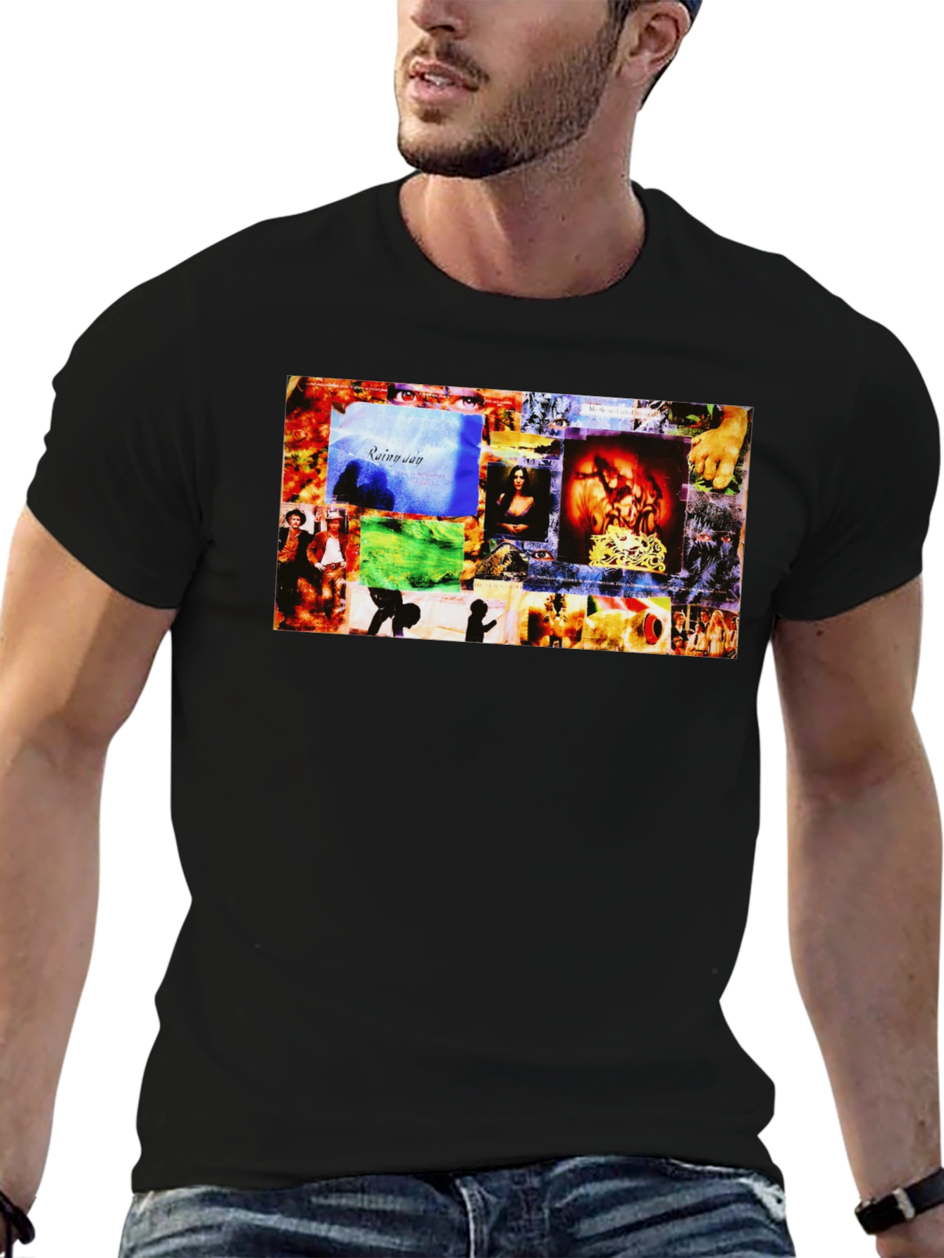 Grunge Album Cover T-Shirt - Black