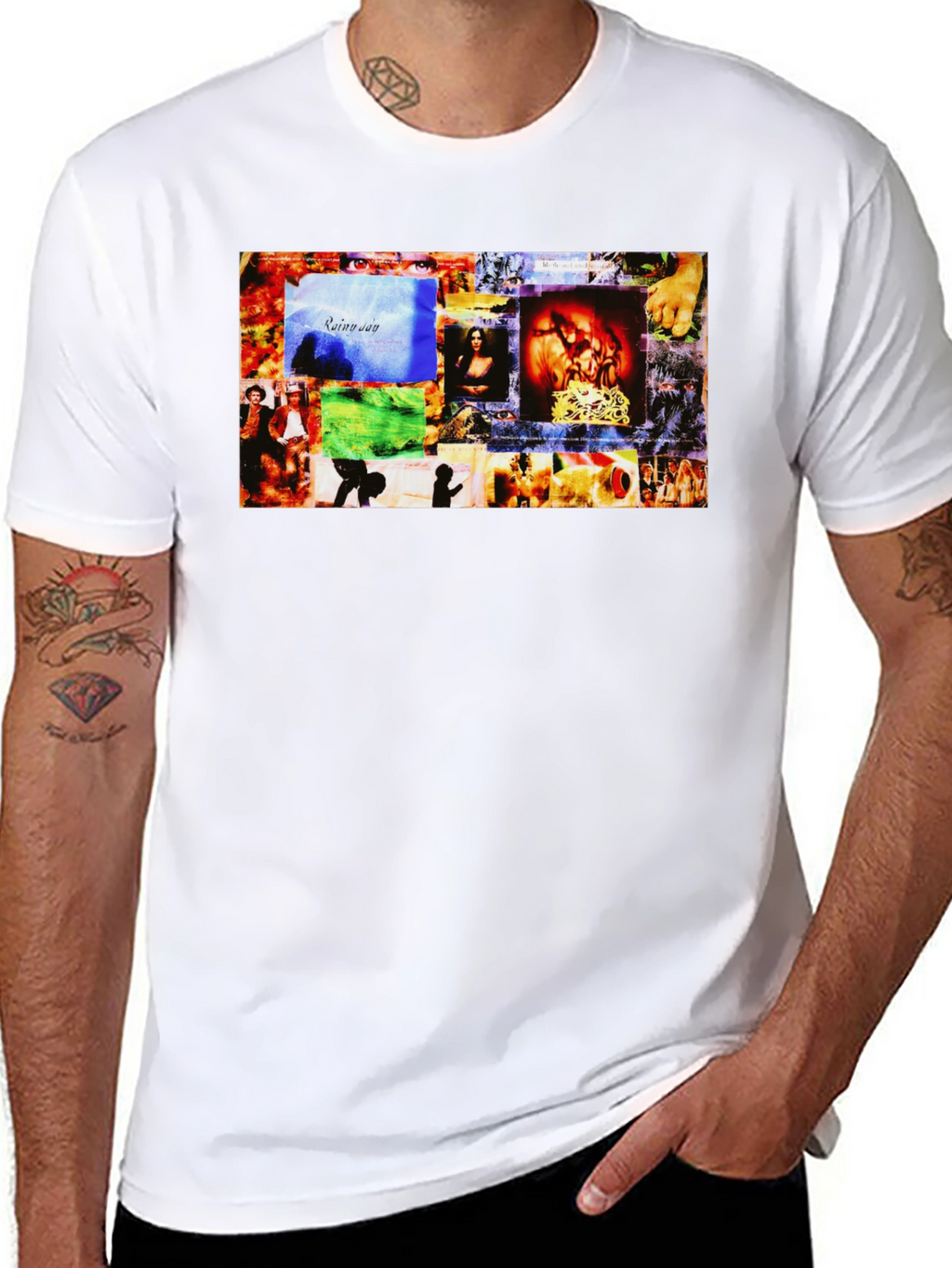 Grunge Album Cover T-Shirt - Black