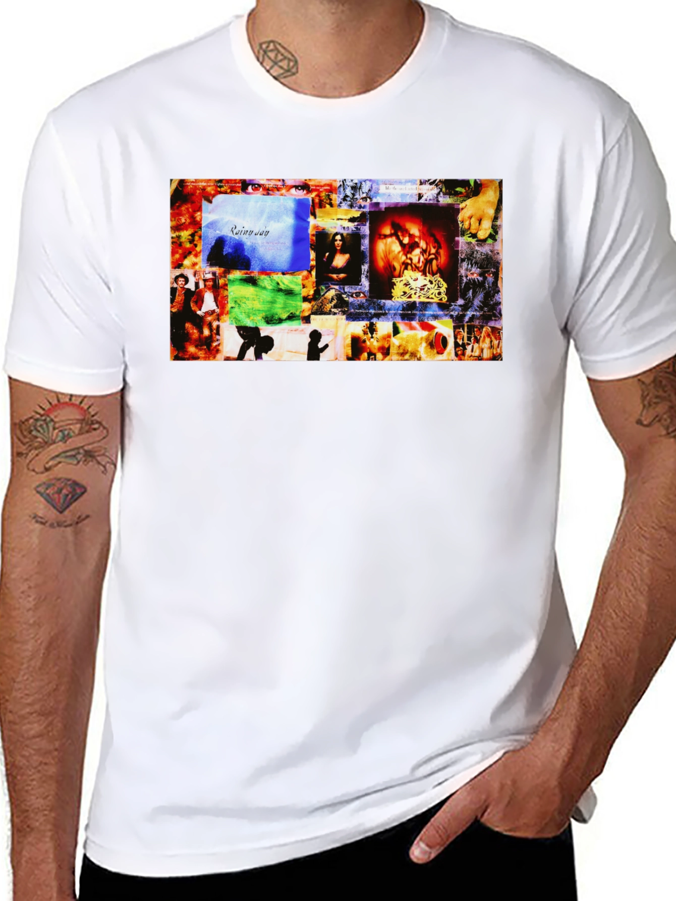 Grunge Album Cover T-Shirt - Black