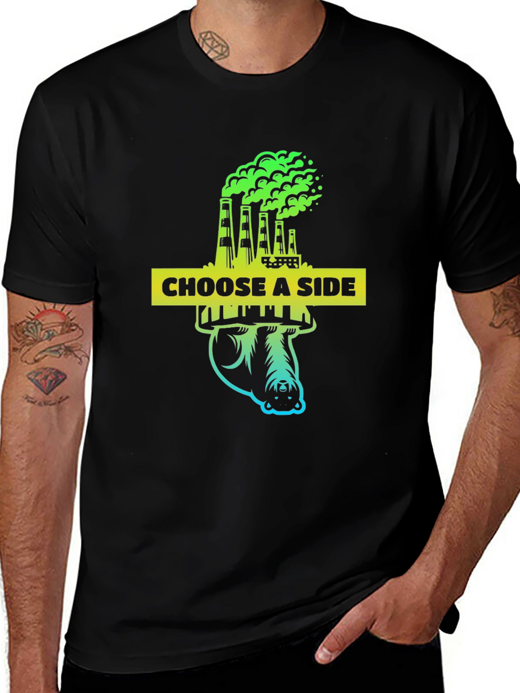 Choose a Side Graphic Tee - Environmental Awareness Shirt