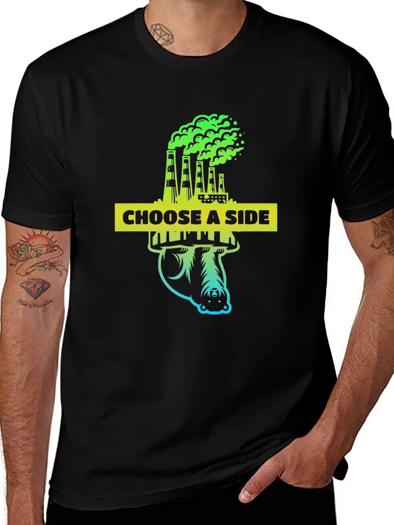 Choose a Side Graphic Tee - Environmental Awareness Shirt