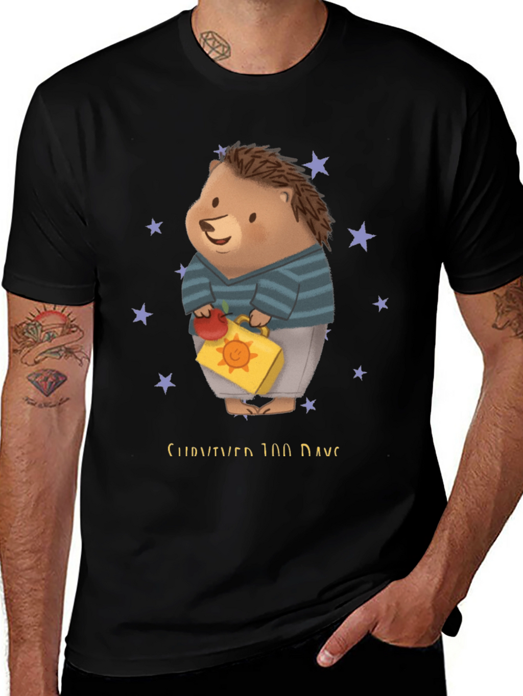 100 Days of School Hedgehog Tee
