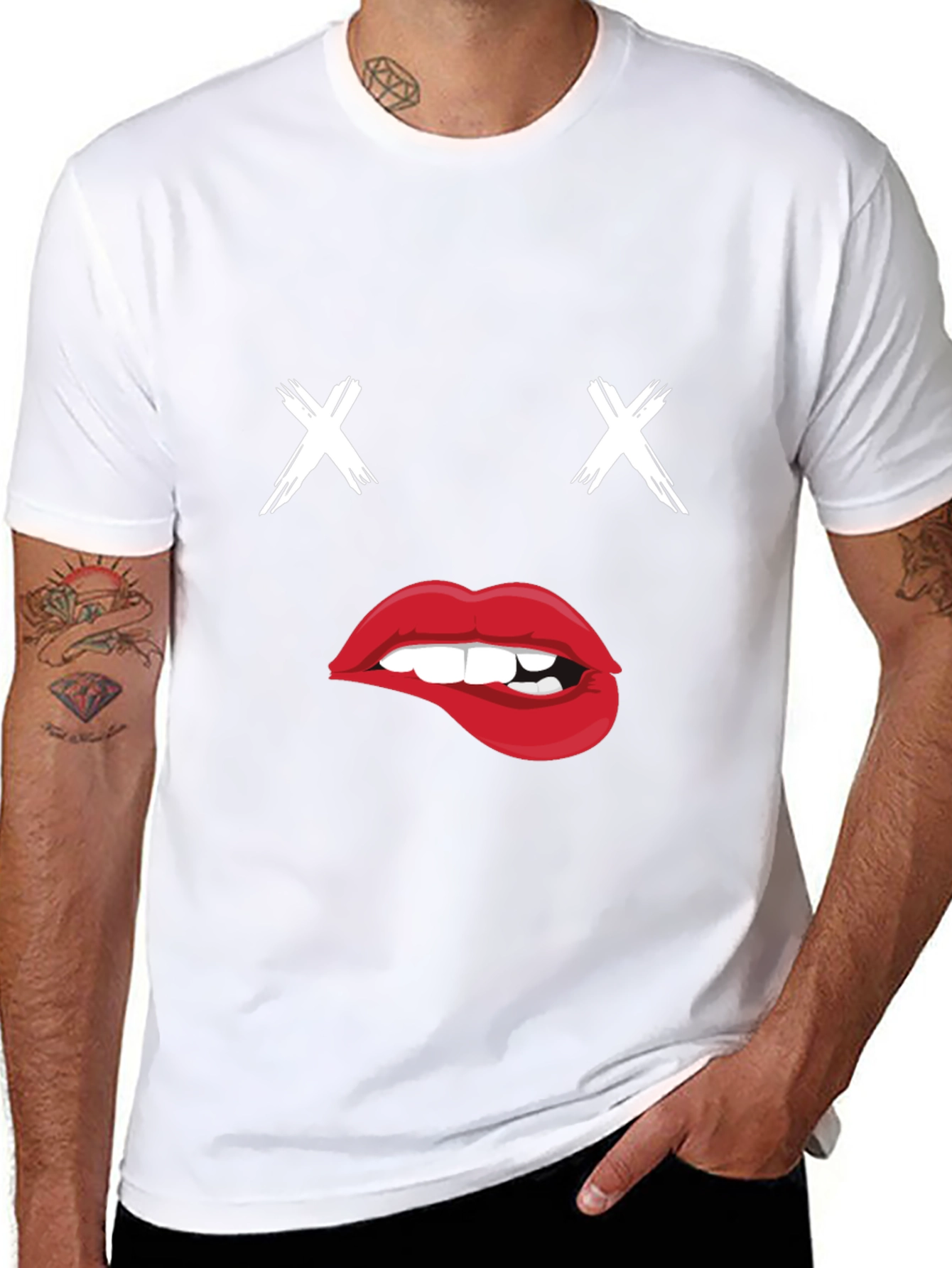Black T-Shirt with Dead Inside Graphic