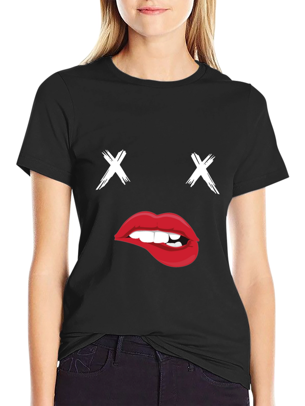 Black T-Shirt with Dead Inside Graphic
