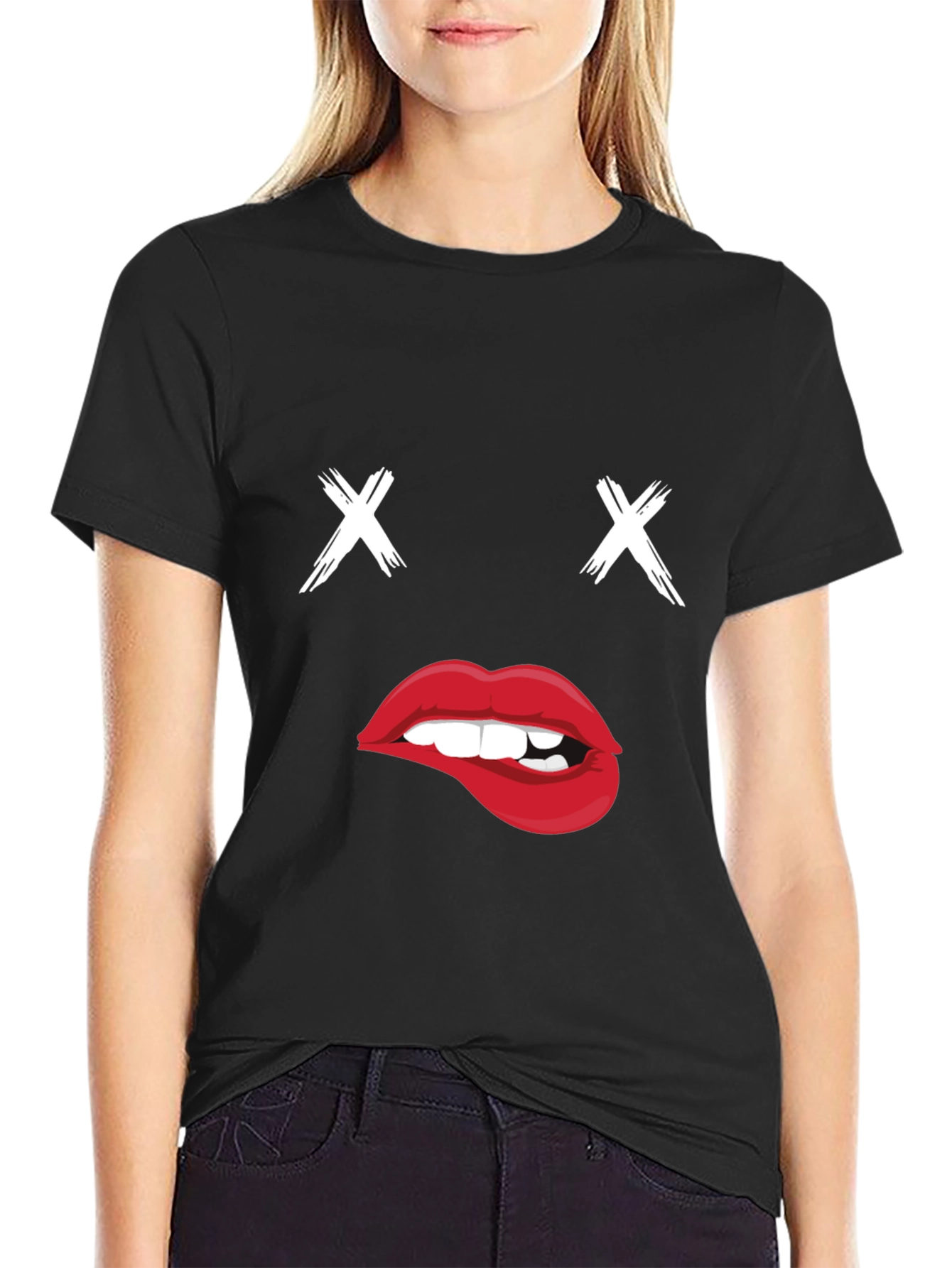 Black T-Shirt with Dead Inside Graphic