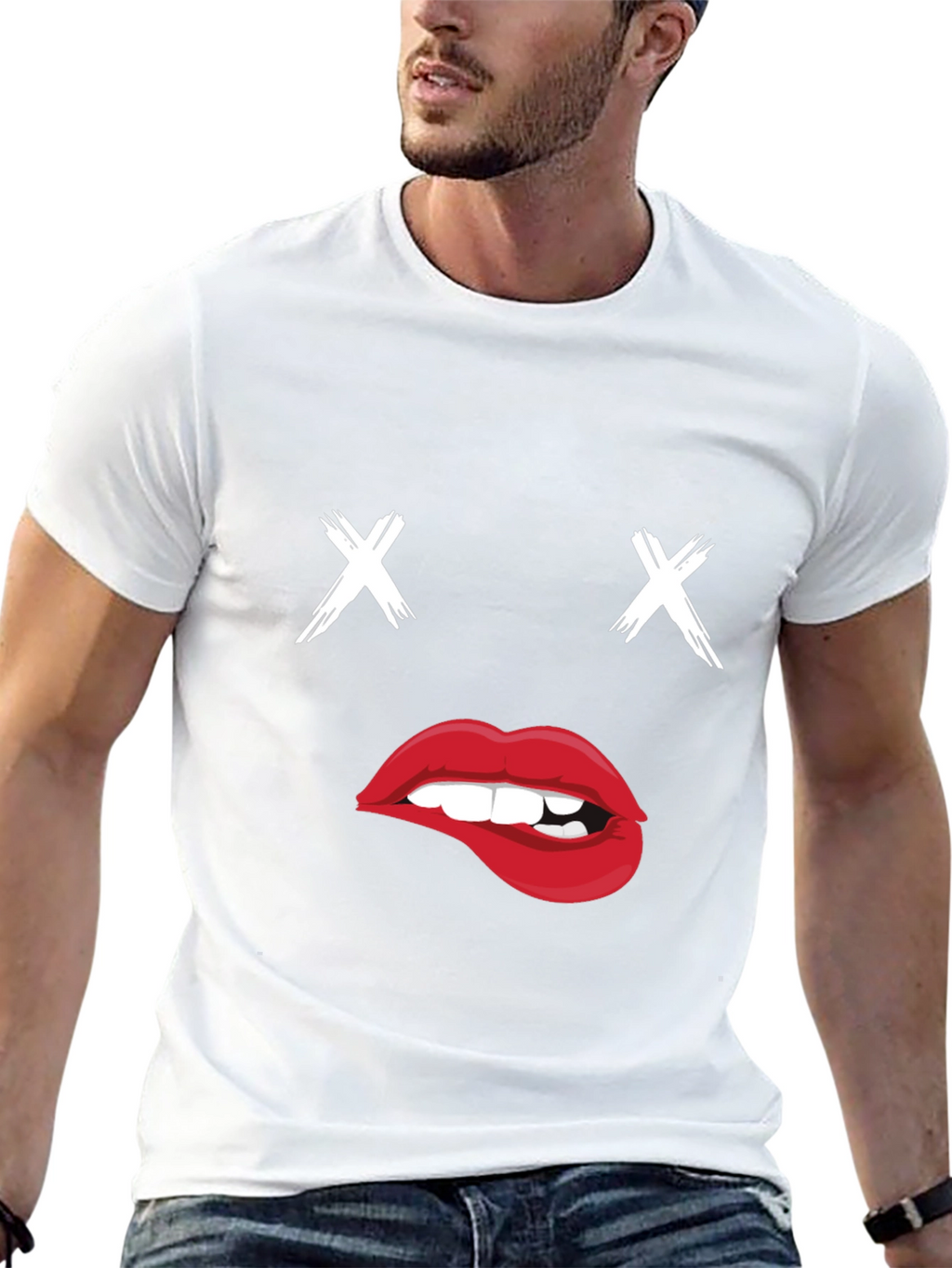 Black T-Shirt with Dead Inside Graphic