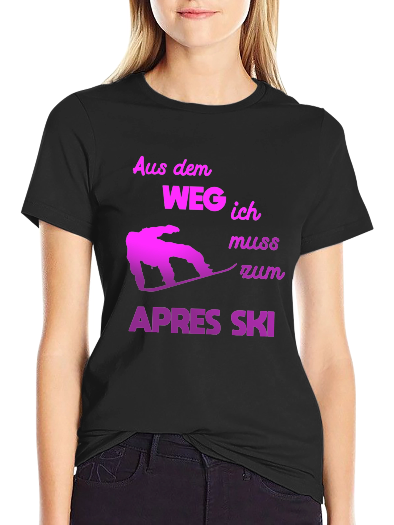 Apres Ski T-Shirt - Snowboarder Design
