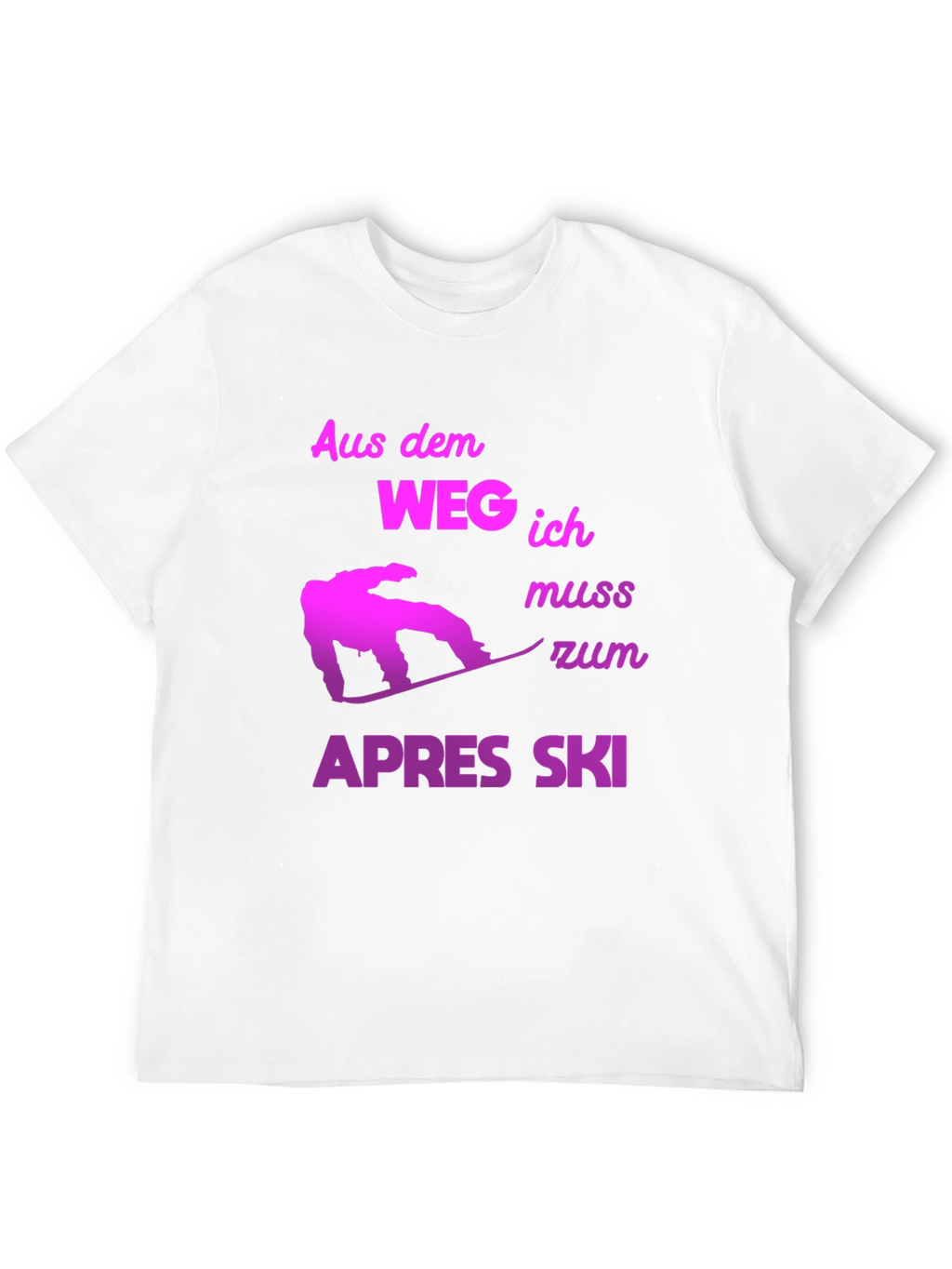 Apres Ski T-Shirt - Snowboarder Design
