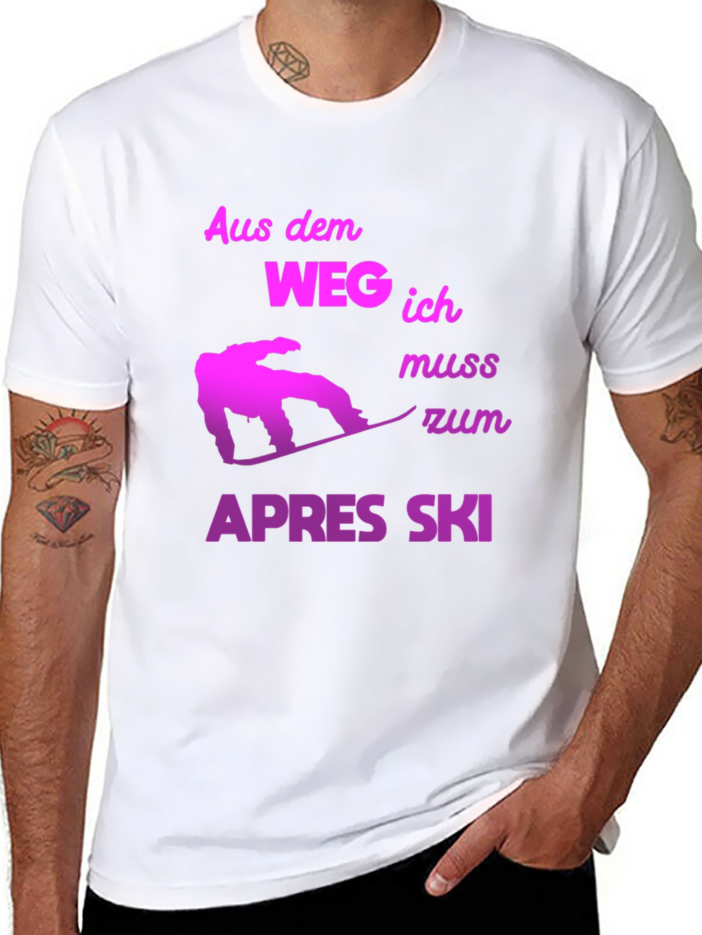 Apres Ski T-Shirt - Snowboarder Design