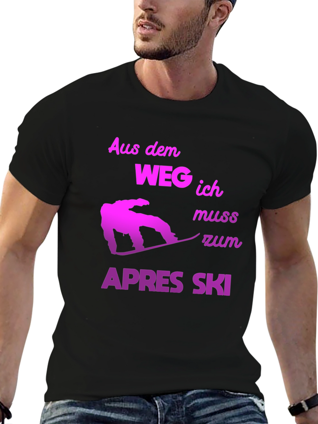 Apres Ski T-Shirt - Snowboarder Design