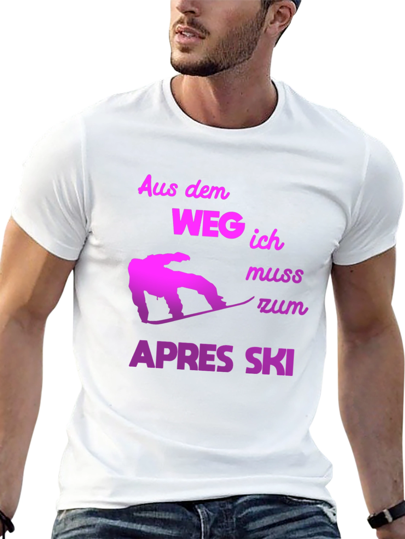 Apres Ski T-Shirt - Snowboarder Design