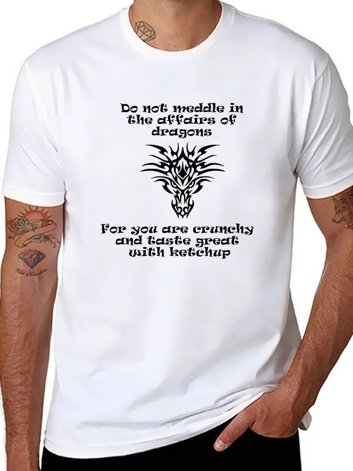 Dragon Affairs T-Shirt: Crunchy & Ketchup Ready!
