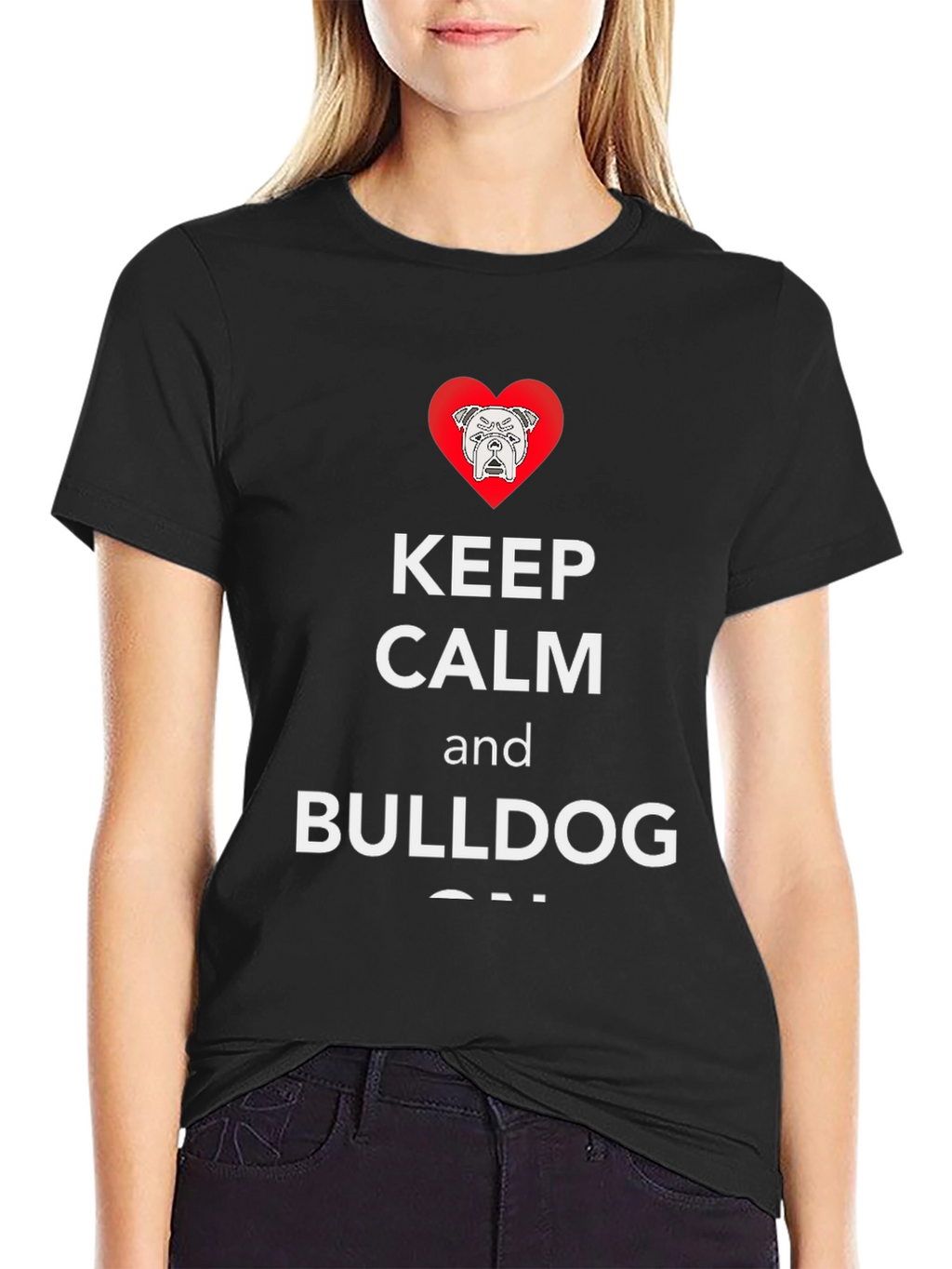Keep Calm and Bulldog On T-Shirt