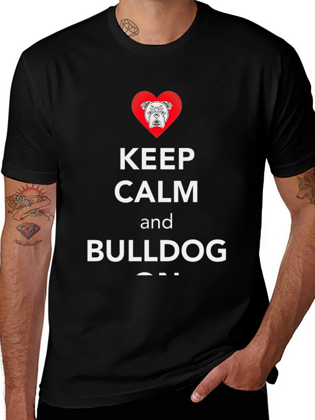 Keep Calm and Bulldog On T-Shirt