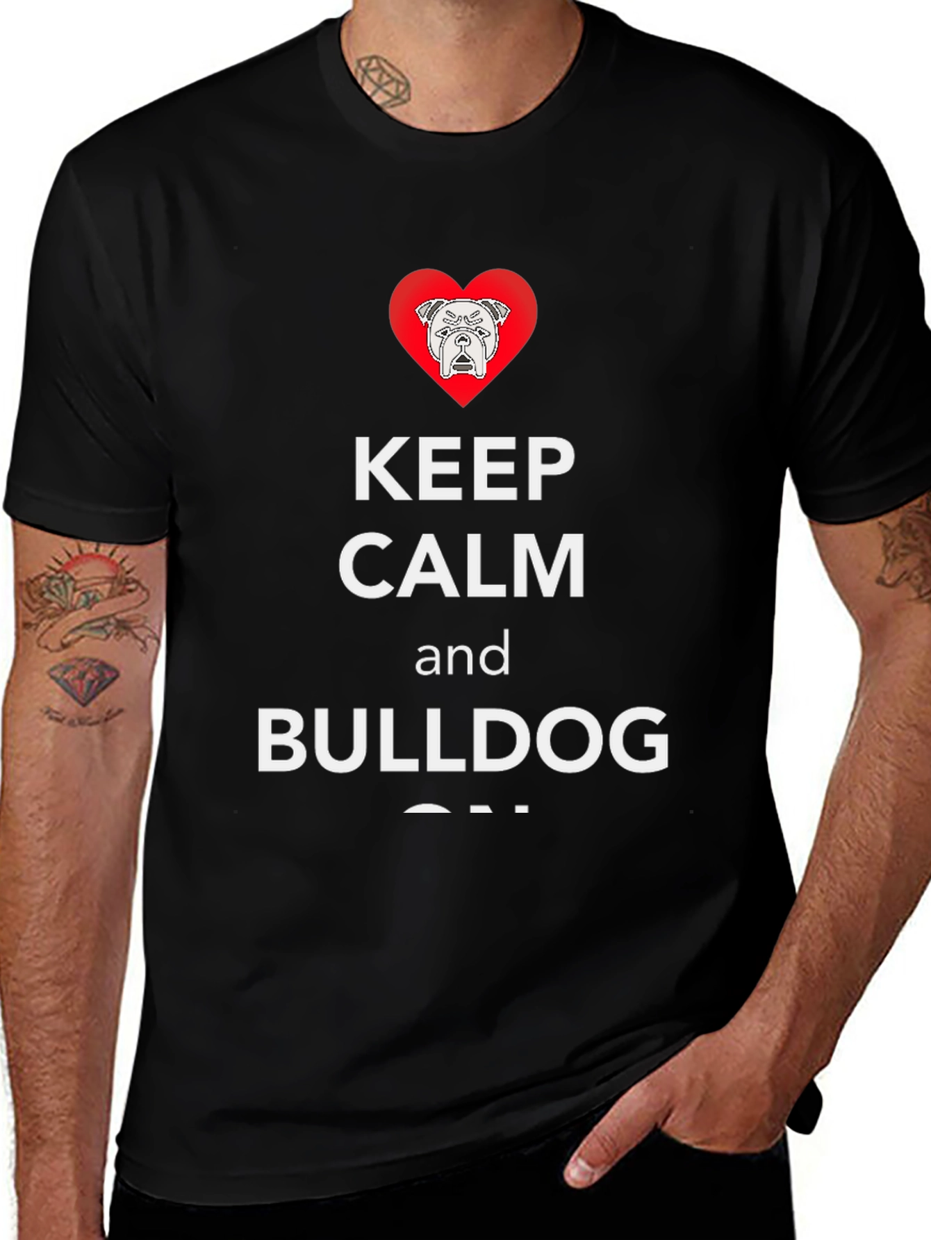 Keep Calm and Bulldog On T-Shirt