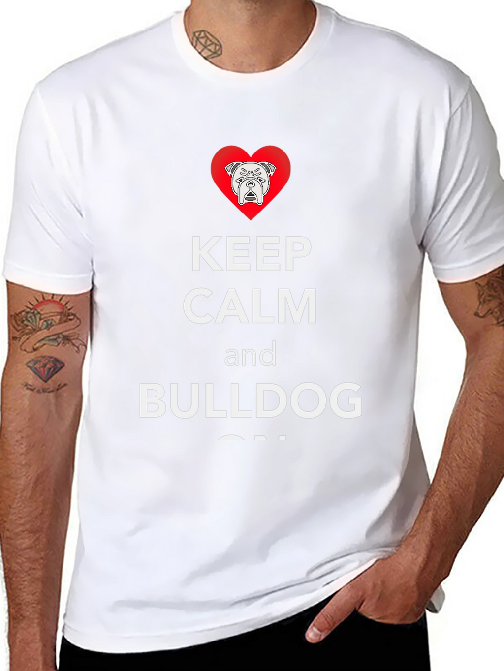 Keep Calm and Bulldog On T-Shirt