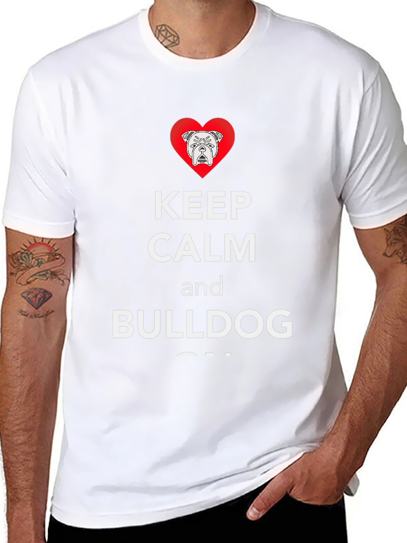 Keep Calm and Bulldog On T-Shirt