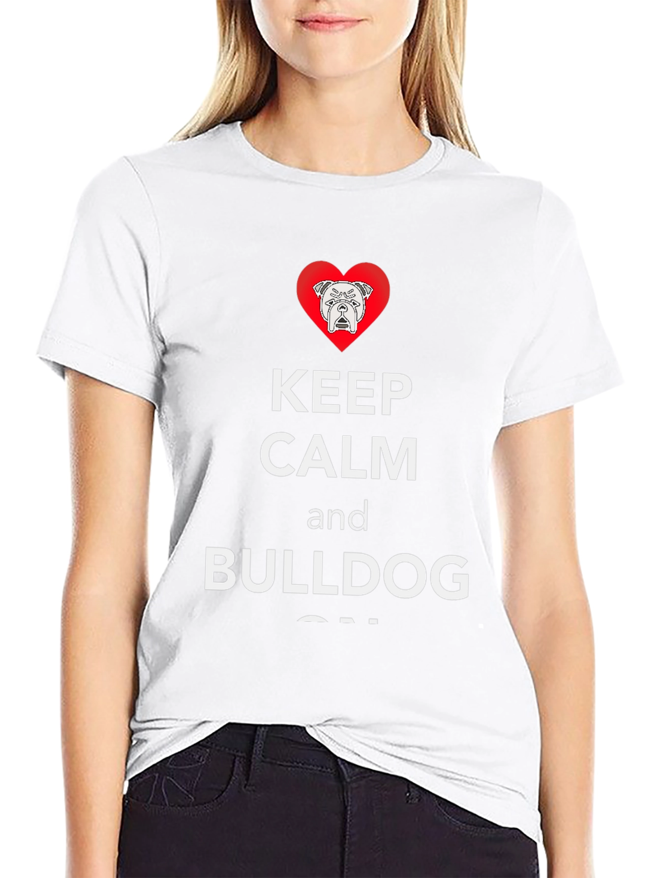 Keep Calm and Bulldog On T-Shirt