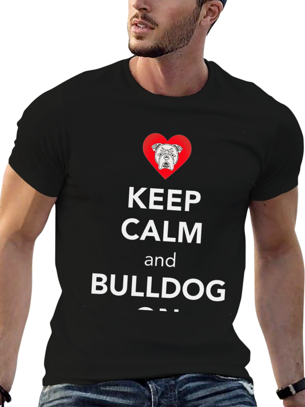 Keep Calm and Bulldog On T-Shirt
