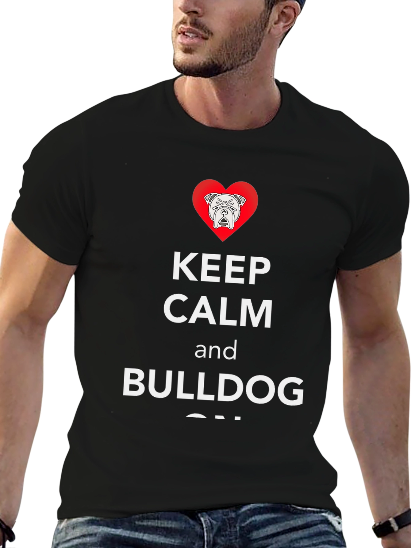 Keep Calm and Bulldog On T-Shirt