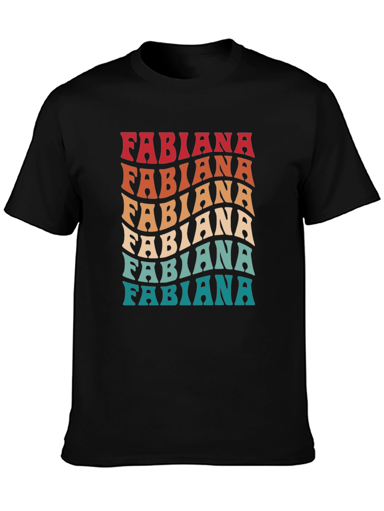 Fabiana Retro T-Shirt - Cool Vintage Wave Design