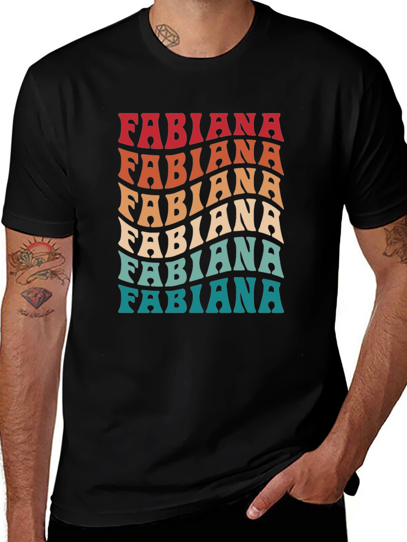 Fabiana Retro T-Shirt - Cool Vintage Wave Design