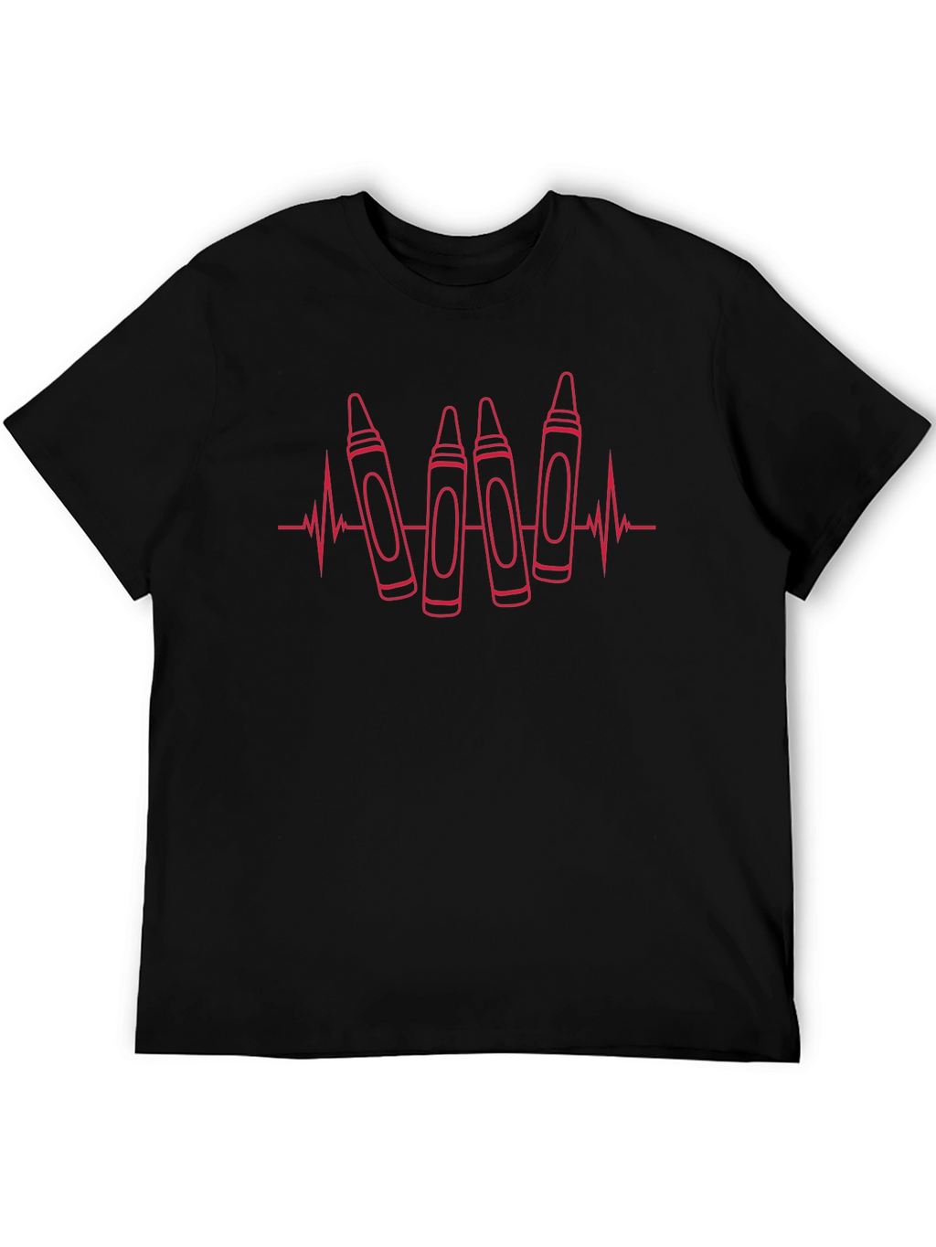 Crayon Heartbeat T-Shirt - Teacher Gift