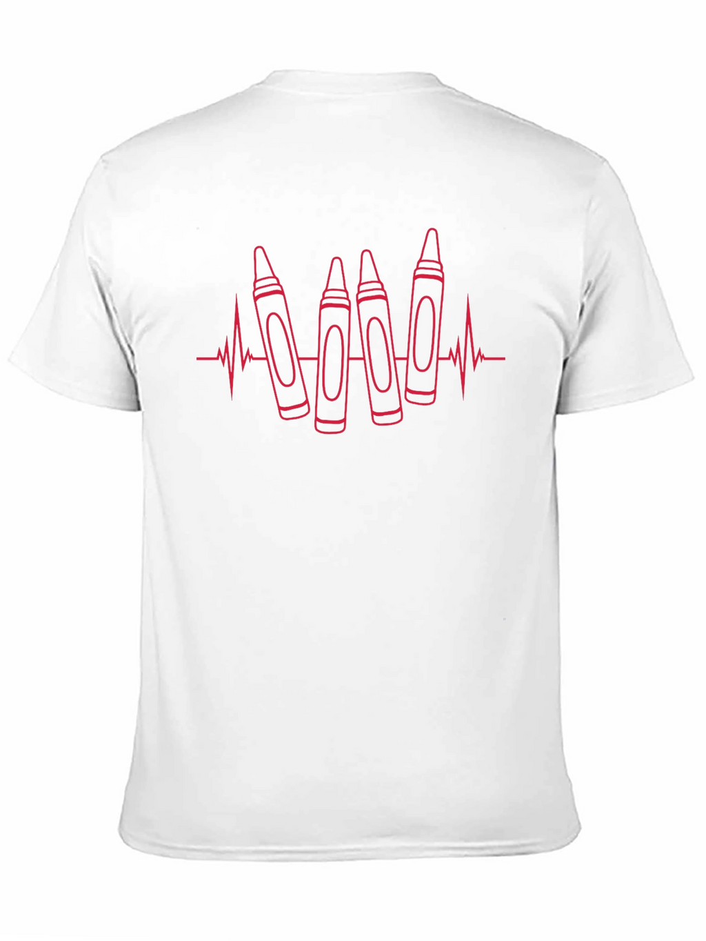 Crayon Heartbeat T-Shirt - Teacher Gift