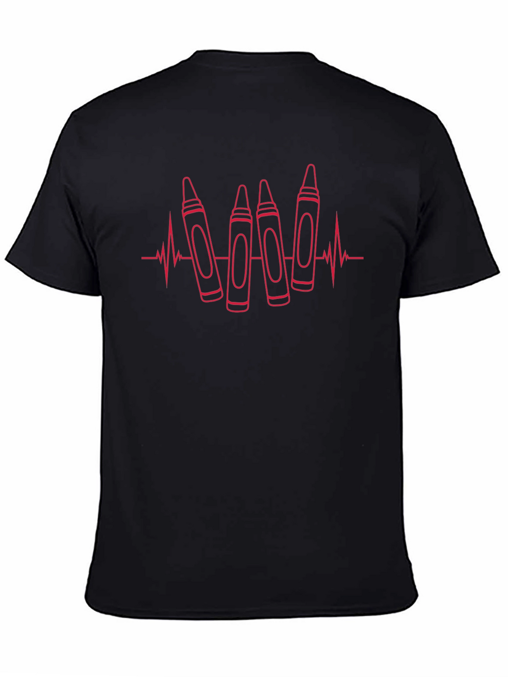 Crayon Heartbeat T-Shirt - Teacher Gift