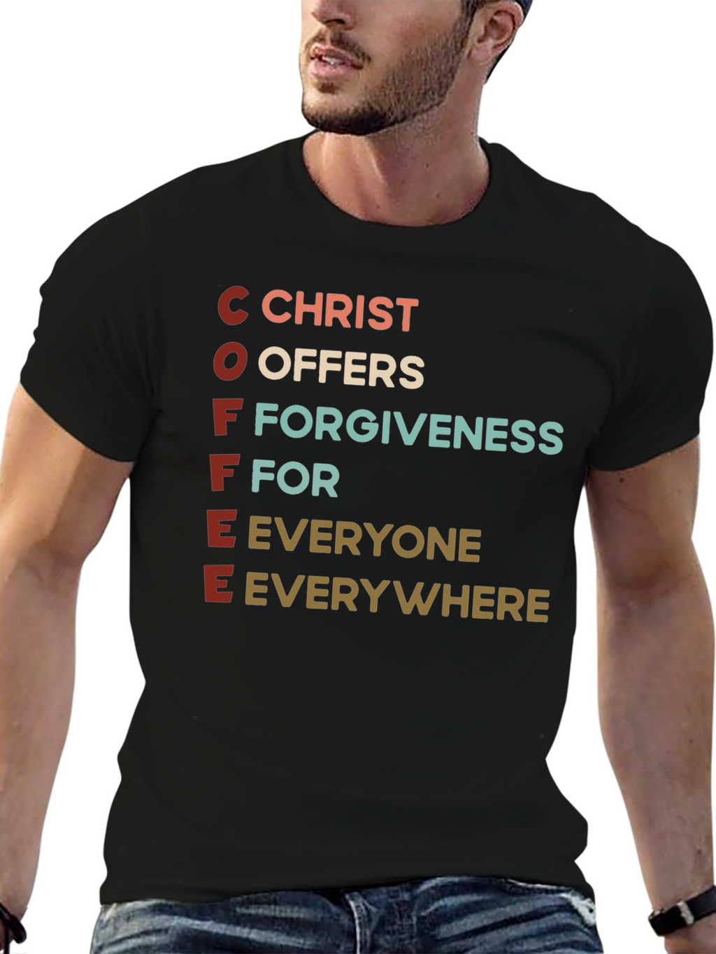 Coffee Christ Offers Forgiveness T-Shirt