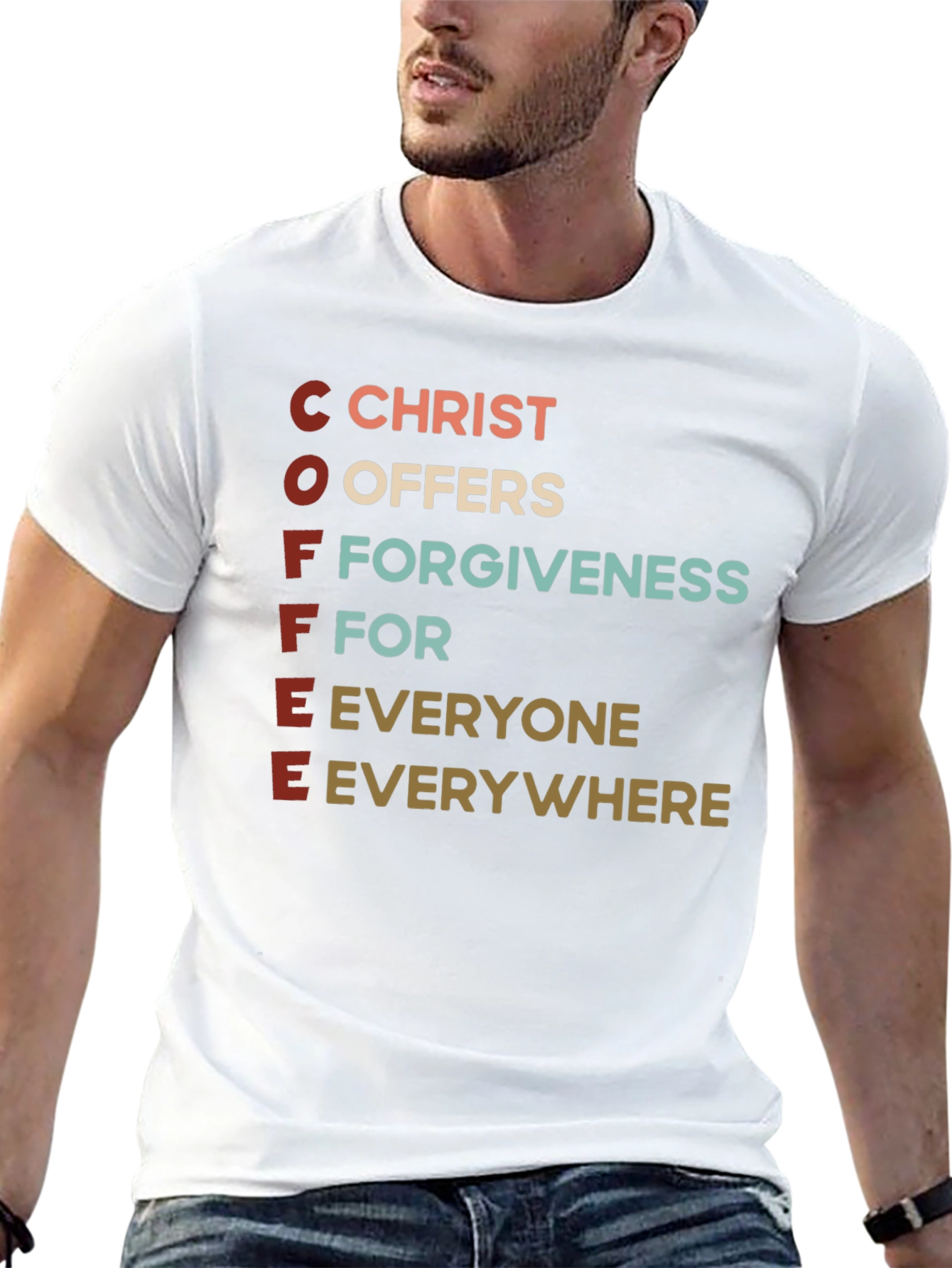 Coffee Christ Offers Forgiveness T-Shirt