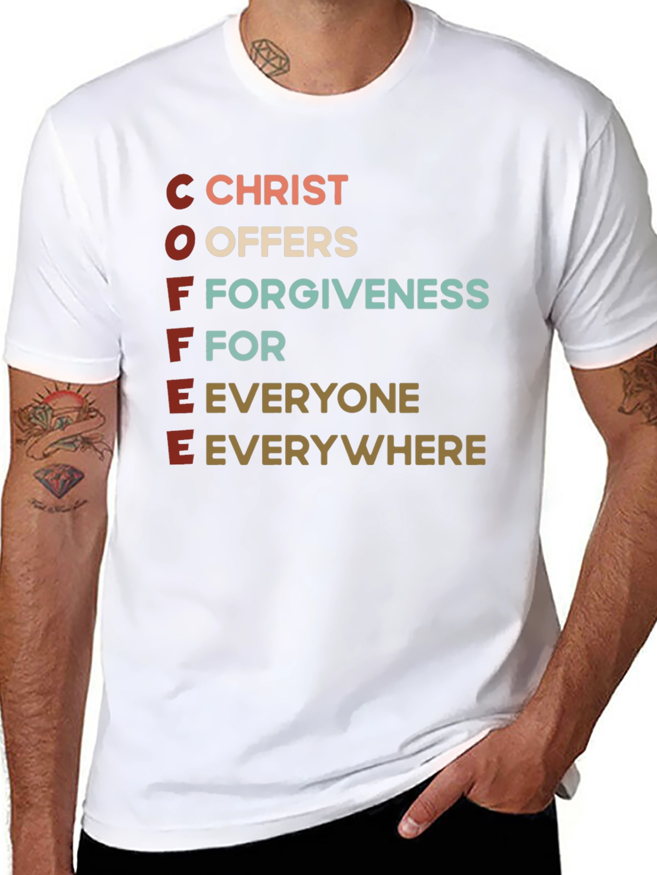 Coffee Christ Offers Forgiveness T-Shirt
