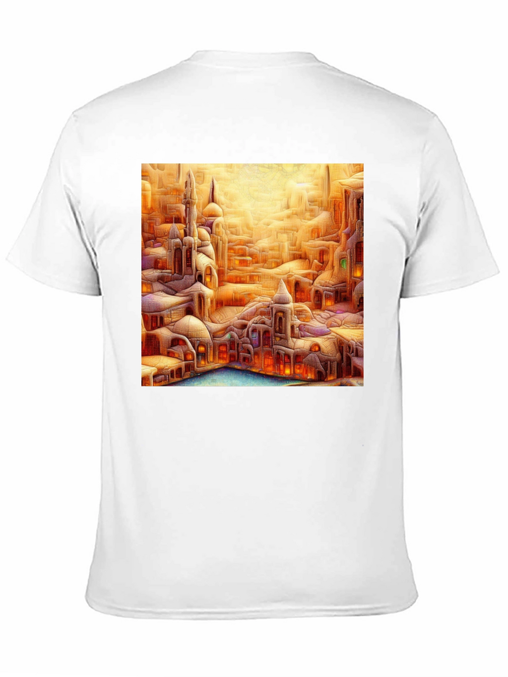 Fantasy Cityscape Graphic Tee - Unique Art T-Shirt