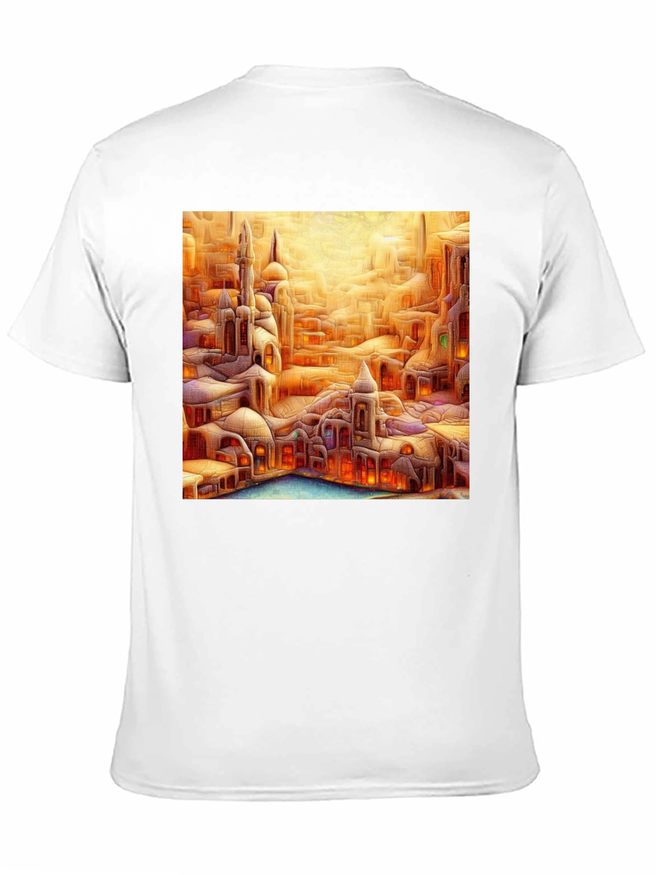Fantasy Cityscape Graphic Tee - Unique Art T-Shirt