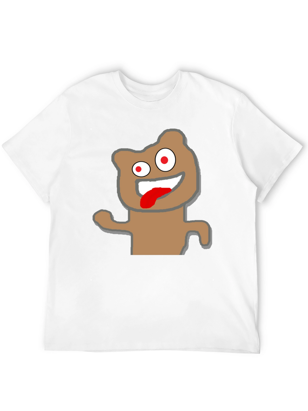Crazy Cartoon Bear Black T-Shirt