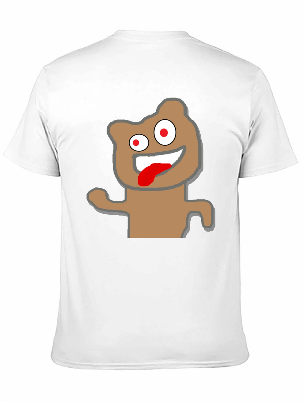 Crazy Cartoon Bear Black T-Shirt