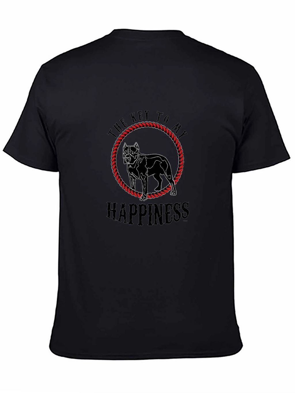 Dog Lovers Happiness Graphic Tee - Black