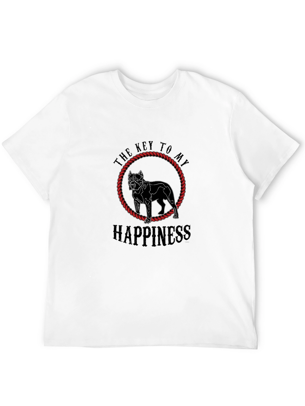 Dog Lovers Happiness Graphic Tee - Black