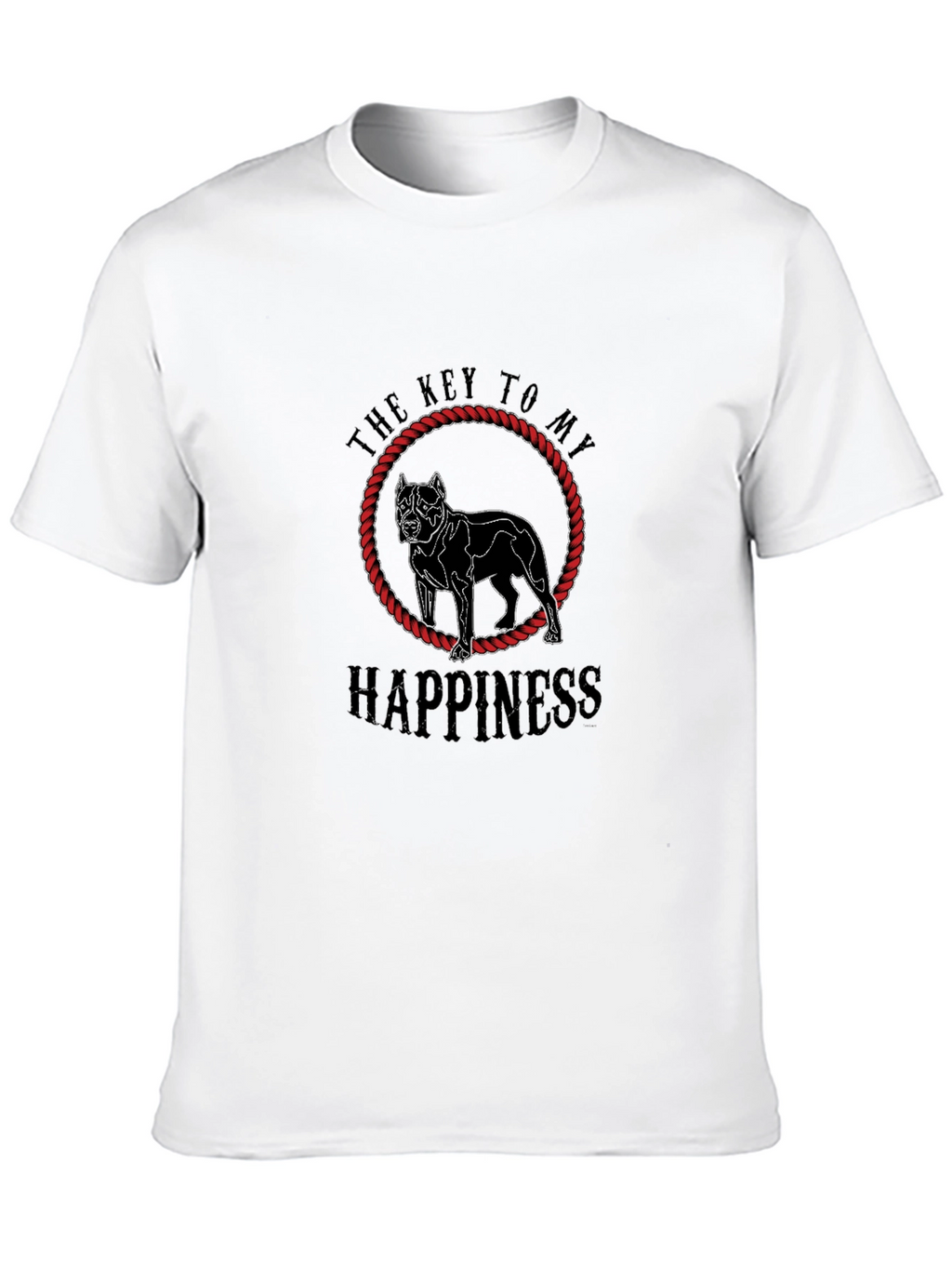 Dog Lovers Happiness Graphic Tee - Black