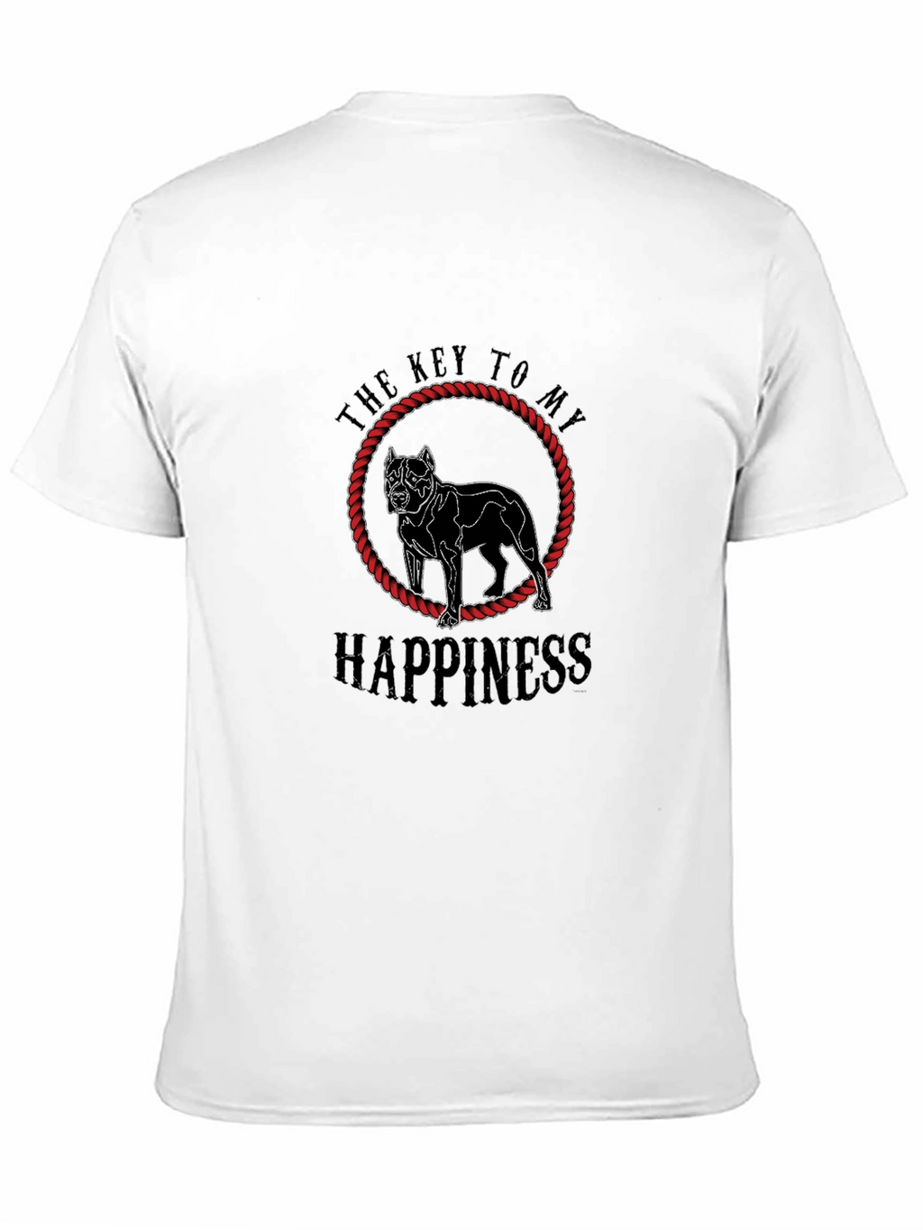 Dog Lovers Happiness Graphic Tee - Black