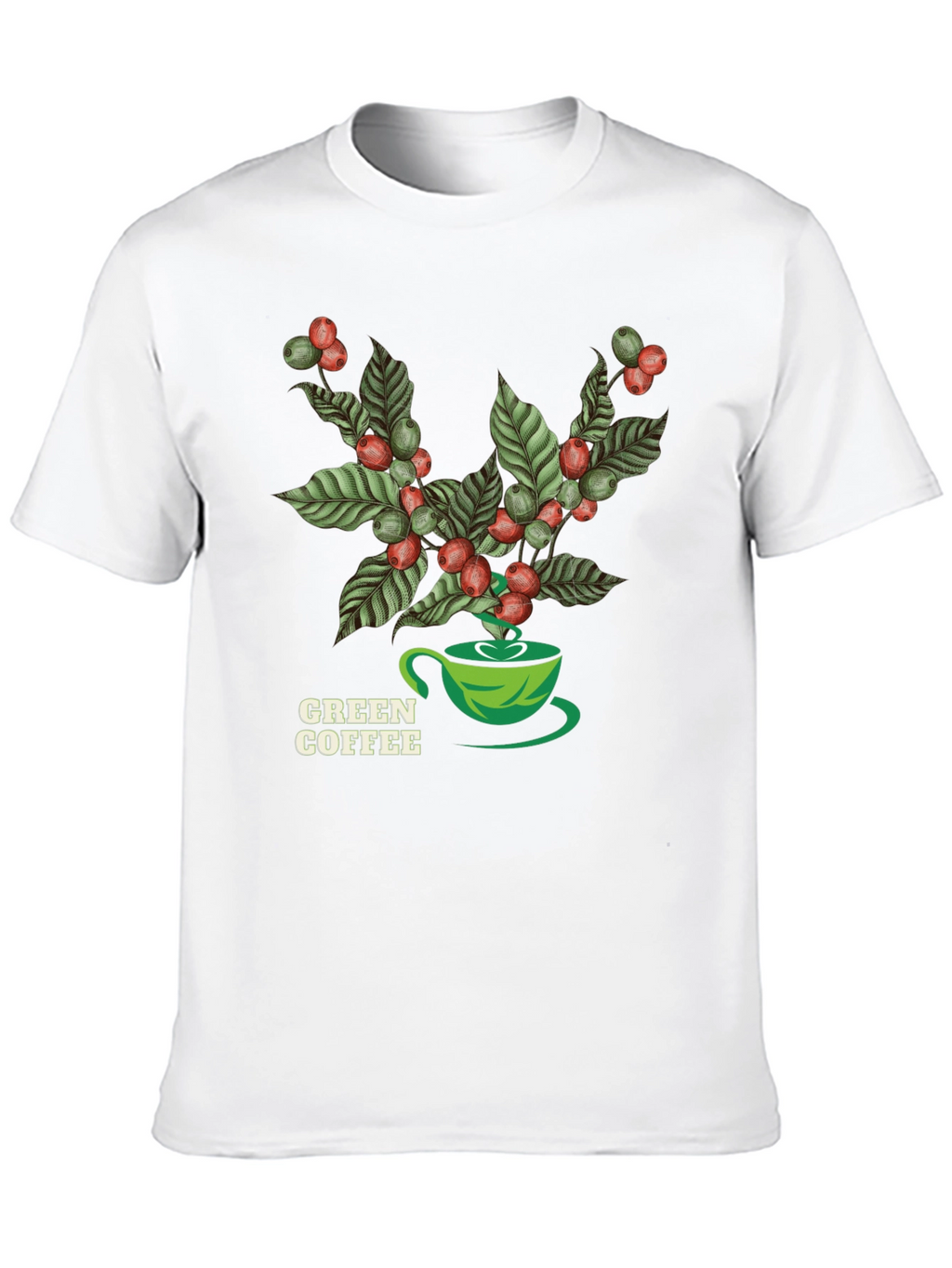 Green Coffee Graphic T-Shirt