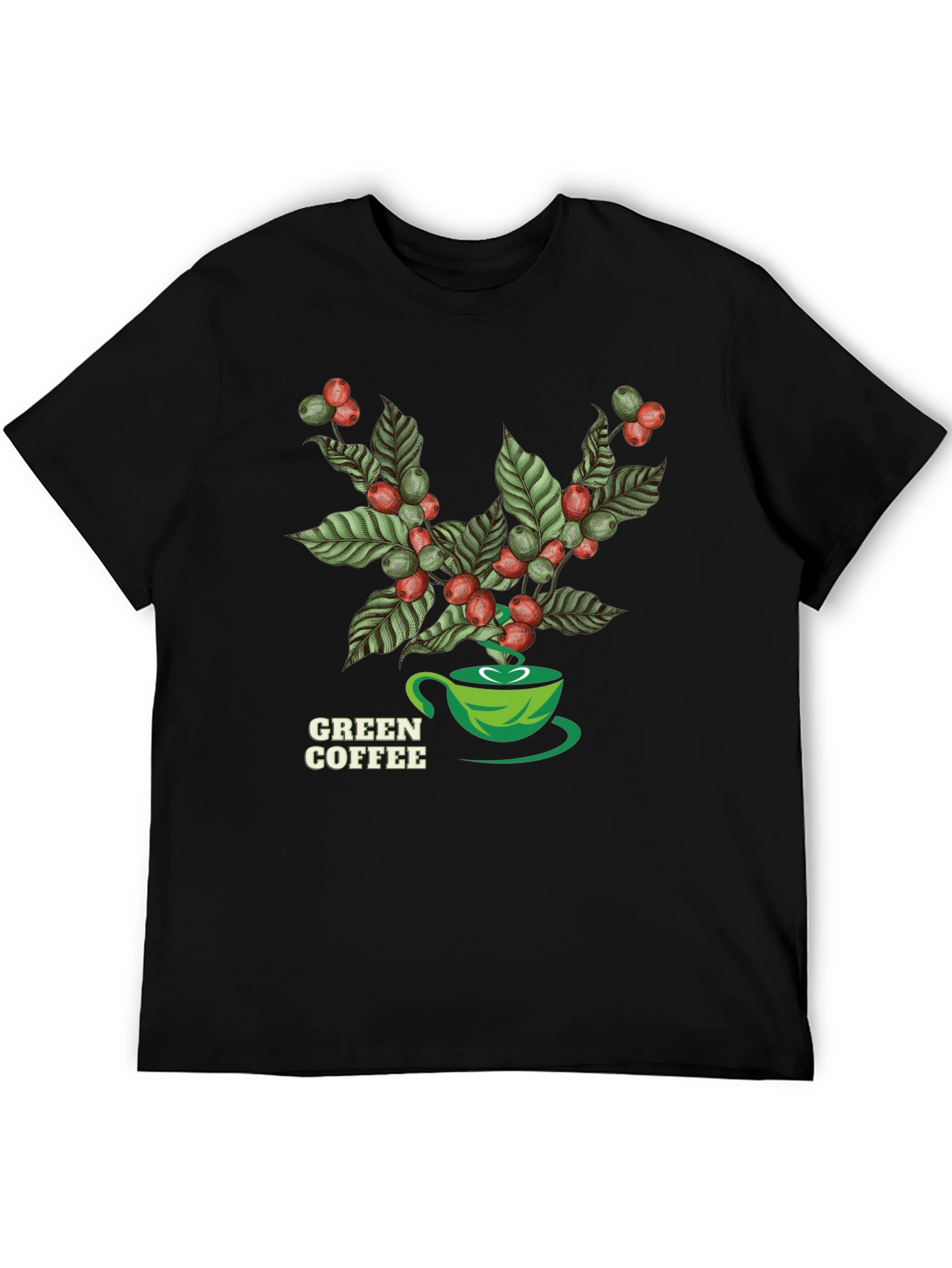 Green Coffee Graphic T-Shirt