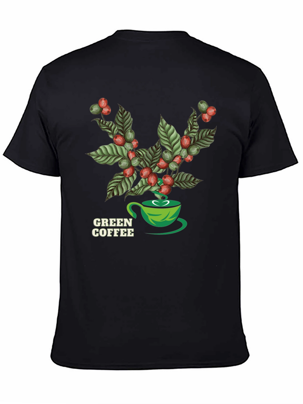 Green Coffee Graphic T-Shirt