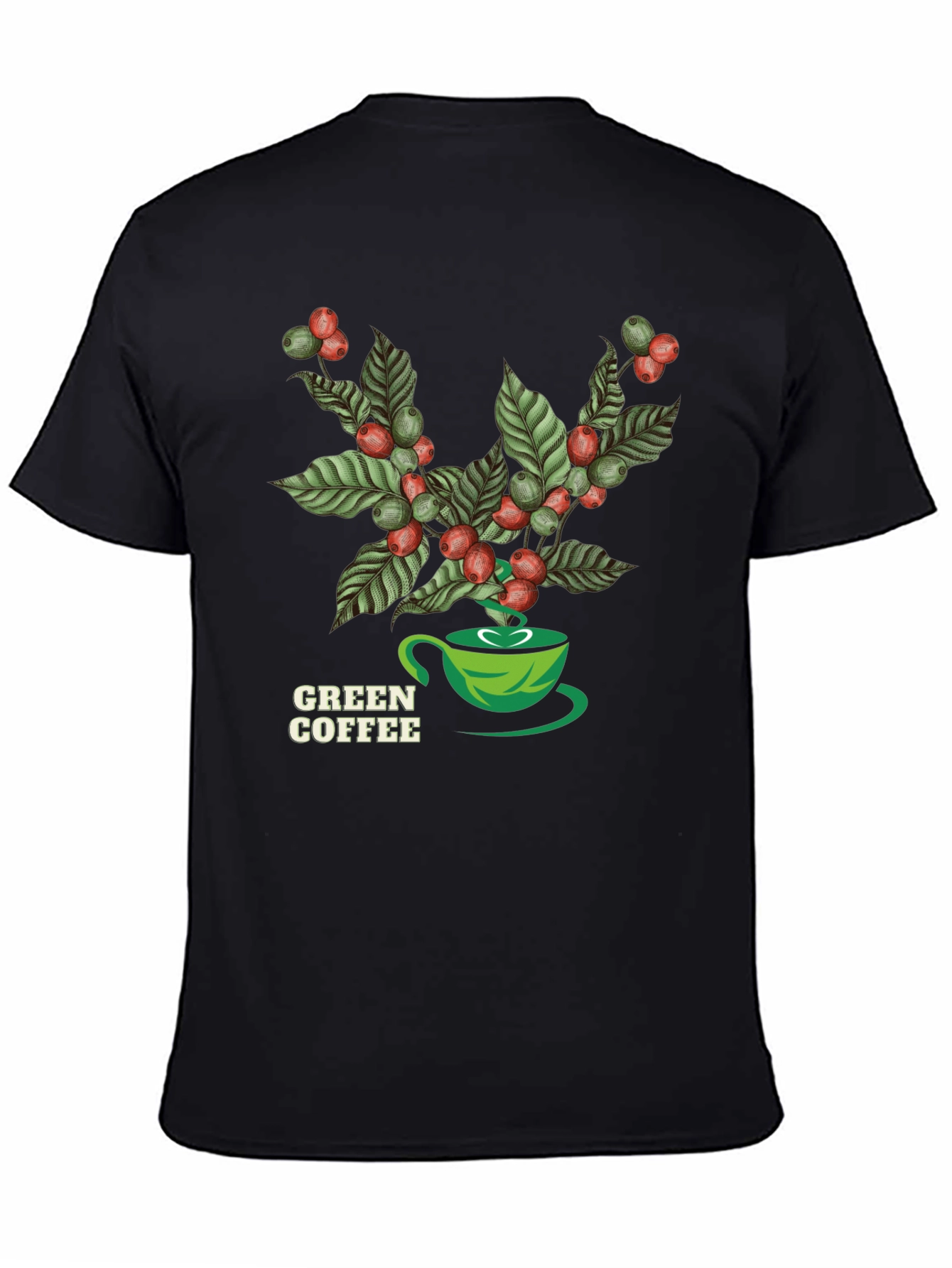 Green Coffee Graphic T-Shirt