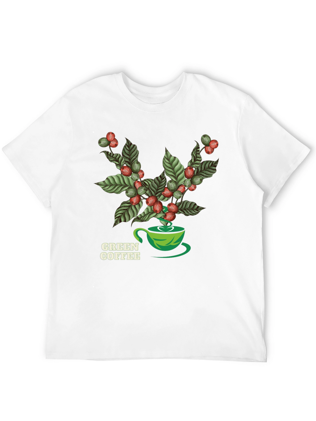 Green Coffee Graphic T-Shirt