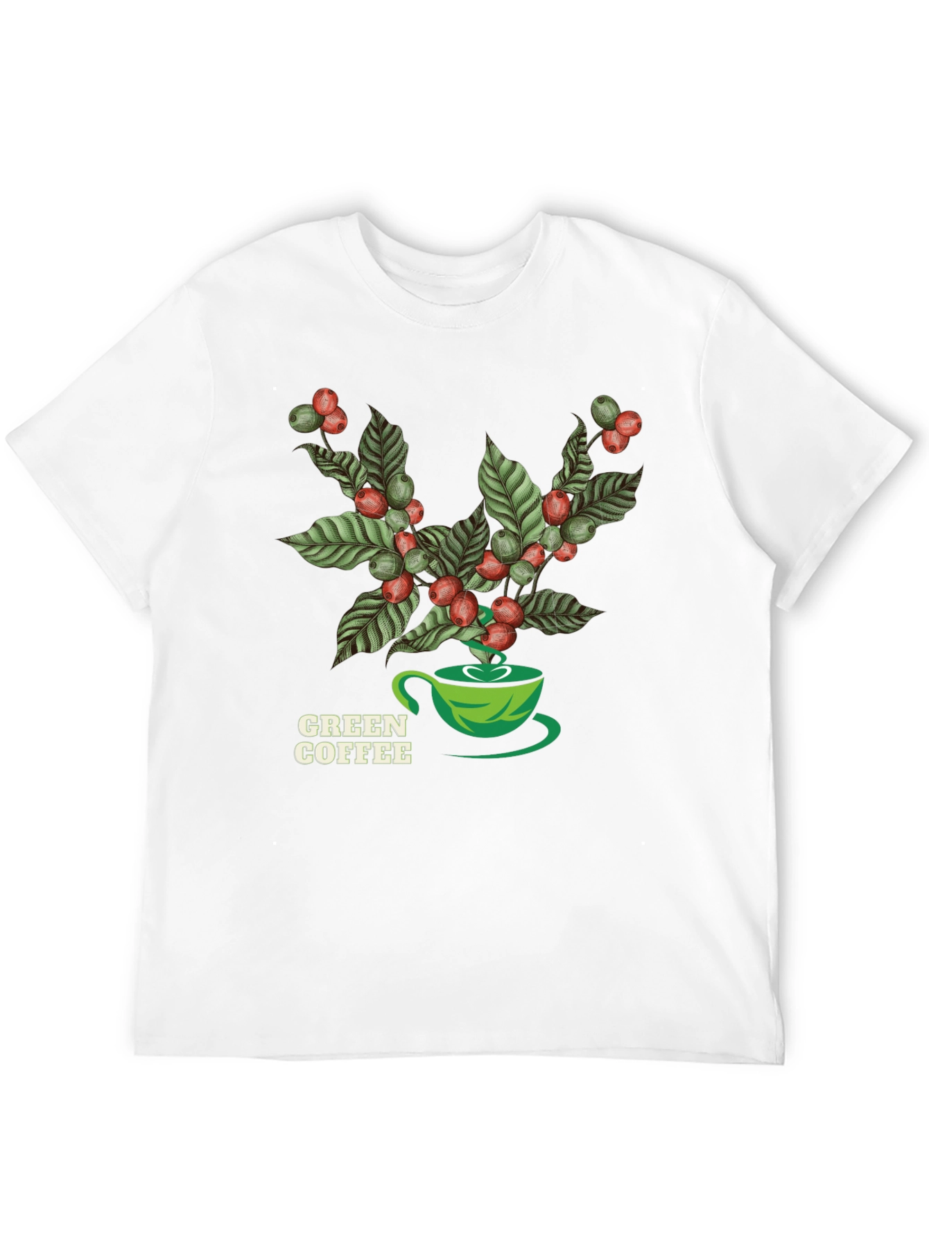 Green Coffee Graphic T-Shirt