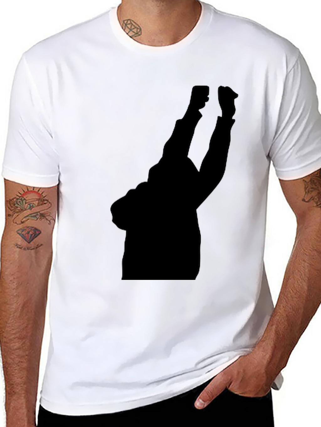 Silhouette Graphic Tee - Black Comfort Fit Shirt
