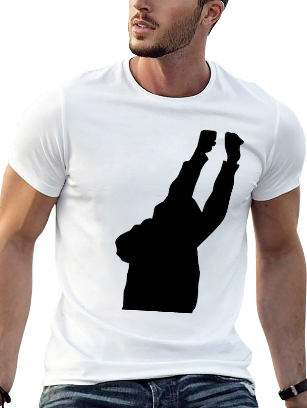 Silhouette Graphic Tee - Black Comfort Fit Shirt