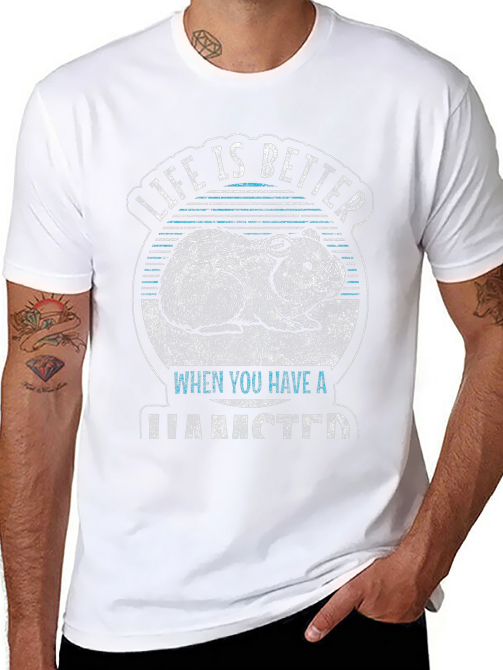 Life is Better with a Hamster Black T-Shirt